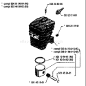 Page J Diagram and Parts List for 40 1987-01 Husqvarna Chainsaw