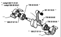 Page E Diagram and Parts List for 45 1987-01 Husqvarna Chainsaw