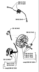 Page G Diagram and Parts List for 40 1987-01 Husqvarna Chainsaw
