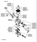 Page B Diagram and Parts List for 45 1990-06 Husqvarna Chainsaw