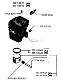 Page K Diagram and Parts List for 40 1995-06 Husqvarna Chainsaw