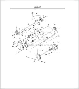 Frame Diagram and Parts List for SD22  Husqvarna Lawn Tractor Accessories
