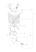 Page H Diagram and Parts List for 460 2011-01 Husqvarna Chainsaw