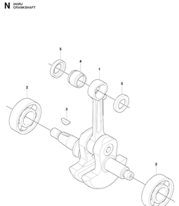 Crankshaft 2 Diagram and Parts List for 243RJ 20090900001-20113200000 Husqvarna Brush Cutter