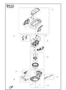 Motor Diagram and Parts List for LC247I  Husqvarna Lawn Mower
