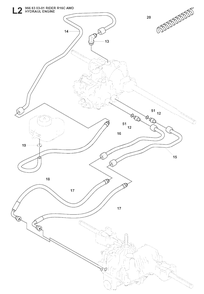 Engine 3 Diagram and Parts List for R16CAWD (966830301)(2008-04) Husqvarna Lawn Tractor