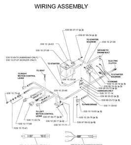 Wiring Harness Diagram and Parts List for IZ5225 (968999307)(2005-12) Husqvarna Lawn Mower
