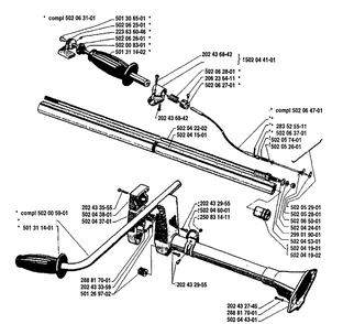 Part Location Diagram of 501311402 Husqvarna HANDLE
