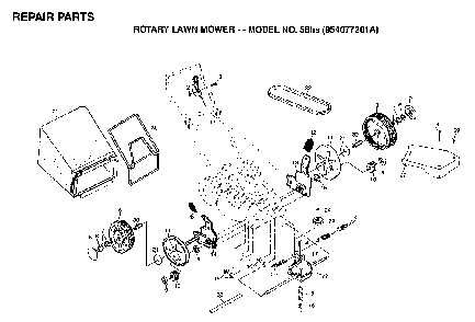 Repair Parts Diagram and Parts List for 56HS (954077201A)(1995-10) Husqvarna Lawn Mower