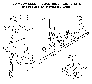 Gear Case Diagram and Parts List for 6522SHC (954222718, 532702511)(2001-11) Husqvarna Lawn Mower