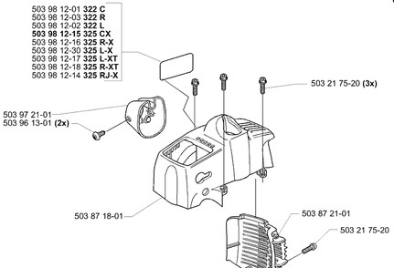 Covers Diagram and Parts List for 322R 2000-04 Husqvarna Brush Cutter