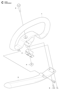 Handle Diagram and Parts List for 253RJ 20091400001-20113200000 Husqvarna Brush Cutter