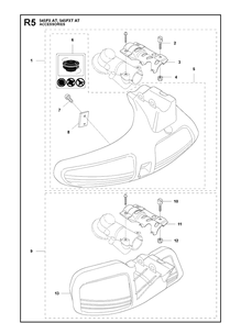 Accessories 6 Diagram and Parts List for 545FXAT  Husqvarna Brush Cutter