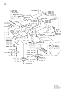 Chassis / Frame Diagram and Parts List for RIDER16 2003-01 Husqvarna Lawn Mower