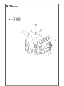 Cylinder Cover Diagram and Parts List for 226HS75S (967279603)(20153600001-Current)(2015) Husqvarna Hedge Trimmer