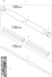 Drive Shafts/Tubes Diagram and Parts List for 355FXT 2008-07 Husqvarna Brush Cutter