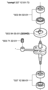 Crankshaft Diagram and Parts List for 325HD60 (X-SERIES)(2002-06) Husqvarna Hedge Trimmer