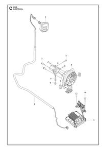Electrical Diagram and Parts List for 325IR  Husqvarna Brush Cutter
