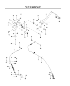 Parking Brake Diagram and Parts List for MZ5424S (967003901)(2012-01) Husqvarna Lawn Mower