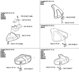 Accessories (A) Diagram and Parts List for 325CX 2002-01 Husqvarna Trimmer