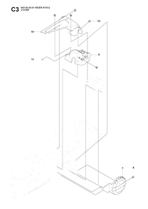 Cover Diagram and Parts List for R15-V2 (965094501)(2007-01) Husqvarna Lawn Tractor