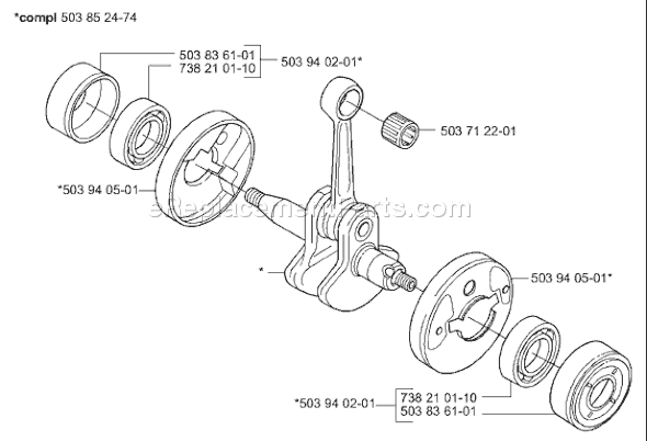 Page F Diagram and Parts List for 325HE3 2001-01 Husqvarna Trimmer