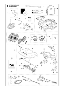 Accessories Diagram and Parts List for 430X 2016-02 Husqvarna Lawn Mower