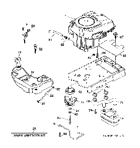 Engine Diagram and Parts List for YTH2754T (96041022100)(2010-12) Husqvarna Lawn Tractor
