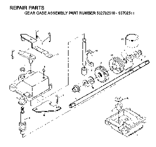 Gear Case Diagram and Parts List for 56SF (954066101A)(1994-01) Husqvarna Lawn Mower