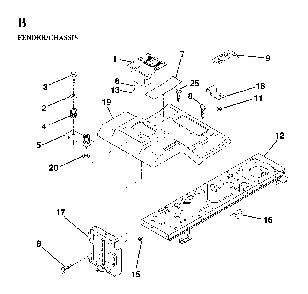 Chassis And Enclosures Diagram and Parts List for LTH130 (HE13H36D, 954820001)(1997-03) Husqvarna Lawn Tractor