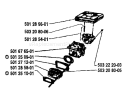 Page A Diagram and Parts List for 480 1981-10 Husqvarna Chainsaw