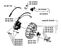 Page F Diagram and Parts List for 480 1987-11 Husqvarna Chainsaw