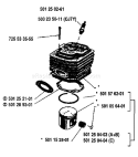 Part Location Diagram of 501250403 Husqvarna Piston B