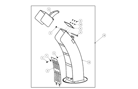 Part Location Diagram of 581698001 Husqvarna Washer