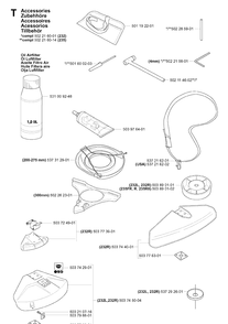 Accessories Diagram and Parts List for 232L 20070100001-Current Husqvarna Edger