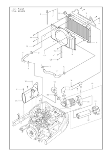 Engine 2 Diagram and Parts List for P525D (966607401)(20120100001-20143999999) Husqvarna Lawn Mower