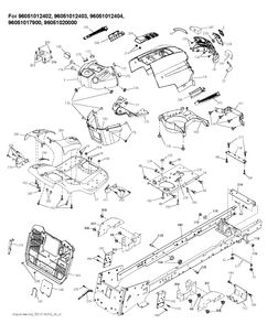 Chassis And Enclosures 2 Diagram and Parts List for TC138  Husqvarna Lawn Tractor