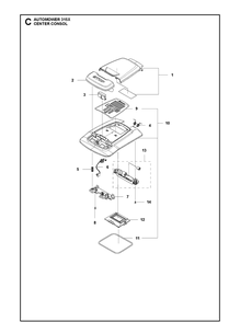Center Consol Diagram and Parts List for 315X 2020 Husqvarna Lawn Mower