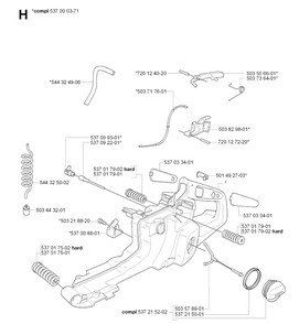 Fuel Tank Diagram and Parts List for 385 20064000001-Current Husqvarna Chainsaw