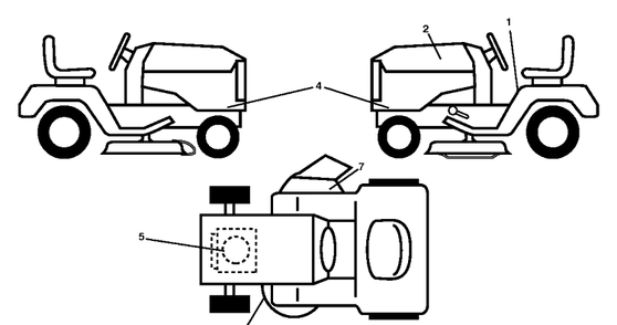 Decals Diagram and Parts List for TS142 (96043031400)(2019-07) Husqvarna Lawn Tractor