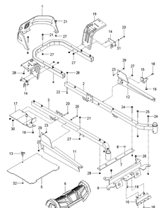 Frame Diagram and Parts List for Z242E (97045870100)(2020-04) Husqvarna Lawn Mower