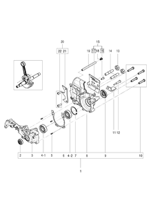 Crankcase Diagram and Parts List for 120 (967067902)(20162300001-Current) Husqvarna Chainsaw