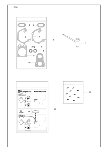 Kit Swithch Off And Gasket Kit And Tool Diagram and Parts List for K760 2009-12 Husqvarna Lawn Tractor Accessories