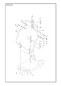 Engine Cage Diagram and Parts List for FS520 (FS 524)(2007-08) Husqvarna Circular Saw
