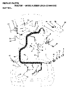 Electrical Diagram and Parts List for LR120 (954830051B)(1996-05) Husqvarna Lawn Tractor