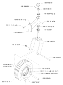Caster Arm Diagram and Parts List for IZ6123 (968999259)(2005-03) Husqvarna Lawn Mower