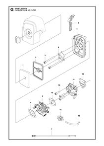 Fuel Tank Diagram and Parts List for 325HE3 (966787601)(20150100001-current) Husqvarna Hedge Trimmer