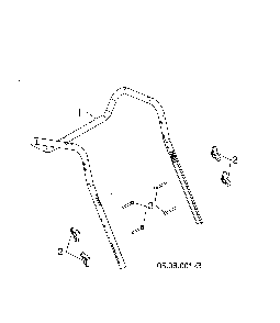 Upper handle Diagram and Parts List for 96193010106  Husqvarna Snow Blower
