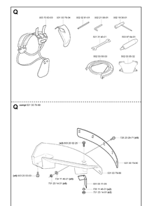 Accessories Diagram and Parts List for 132R 20050100001-Current Husqvarna Brush Cutter
