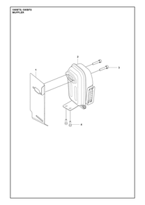 Muffler Diagram and Parts List for 590BTS  Husqvarna Leaf Blower / Vacuum